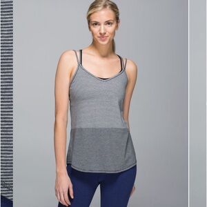Lululemon Breezy Tank Gray Two-Tone Tank Top (6)